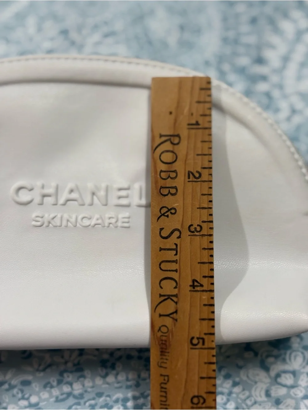 CHANEL White Skincare Cosmetic Pouch